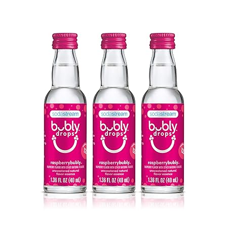 SodaStream bubly Drops, Raspberry, 1.36oz (Pack of 3)