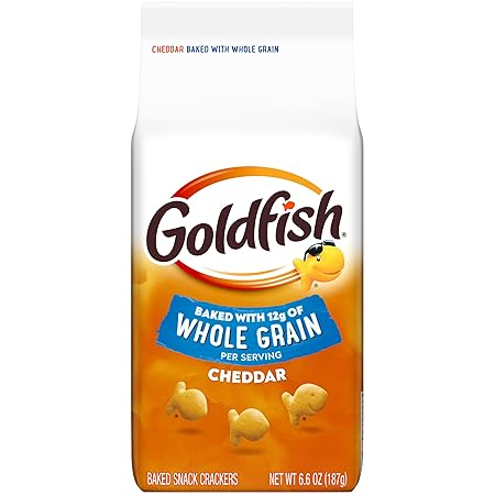 Goldfish Baked with Whole Grain Cheddar Cheese Crackers, 6.6 Oz Bag