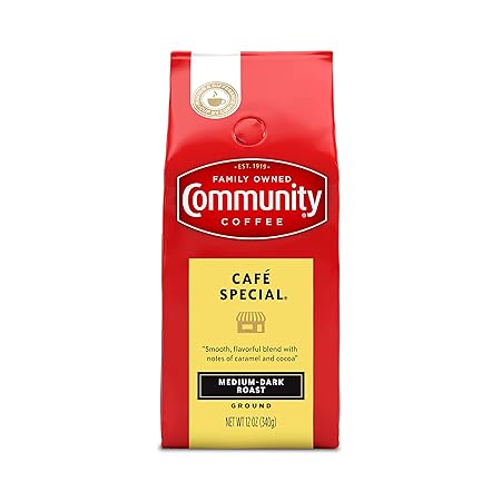 Community Coffee Café Special Blend, Ground Coffee, Medium Dark Roast, 12 Ounce Bag (Pack of 1)