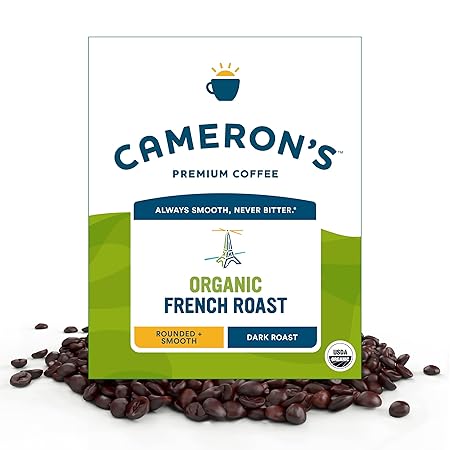 Cameron's Coffee Roasted Whole Bean Coffee, Organic French Roast, 4 Pound