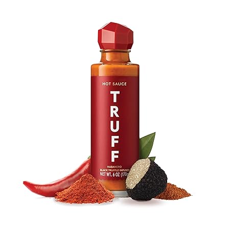 TRUFF Habanero Black Truffle Hot Sauce, Gourmet Hot Sauce with Jalapeño, Red Chili Peppers with More Heat, Black Truffle Oil, Agave Nectar, Hotter Flavor Experience in a Bottle, 6 oz.