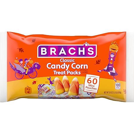 Brach's Classic Candy Corn Trick or Treat Packs, 60 Mini Pouches