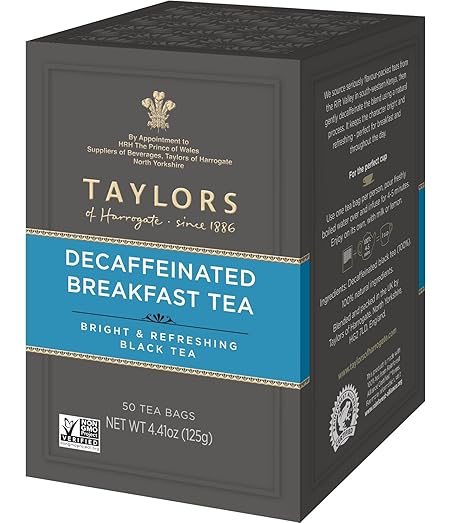 Taylors of Harrogate Decaffeinated Breakfast, 50 Teabags