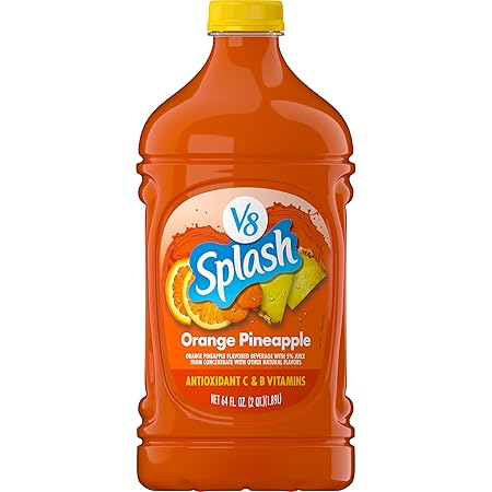 V8 Splash Orange Pineapple Flavored Juice Beverage, 64 FL OZ Bottle