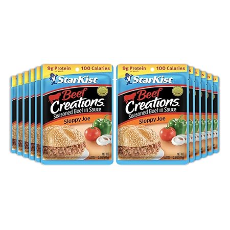 StarKist Beef Creations Sloppy Joe, 2.6 oz Pouch, 12 pack