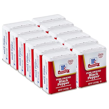 McCormick Pure Ground Black Pepper, 1.5 oz (Pack of 12)