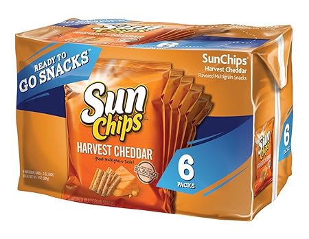 Sunchips, Harvest Cheddar, 6 oz (Pack of 12)