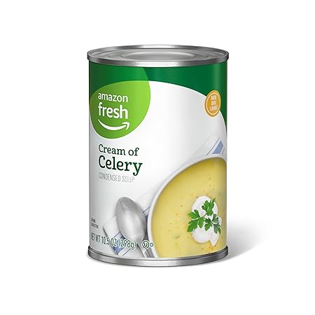 Amazon Fresh, Condensed Cream of Celery Soup, 10.5 Oz (Previously Happy Belly, Packaging May Vary)