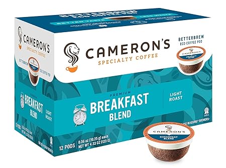 Cameron's Coffee Single Serve Pods, Breakfast Blend, 12 Count (Pack of 6)