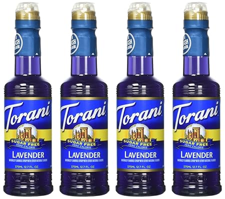 Torani Lavender Syrup, Sugar Free, Kosher, 12.7 Fluid Ounce (Pack of 4)