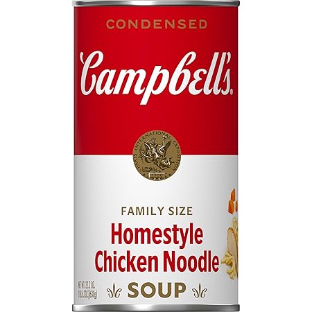 Campbell’s Condensed Homestyle Chicken Noodle Soup, 22.2 oz Family Size Can