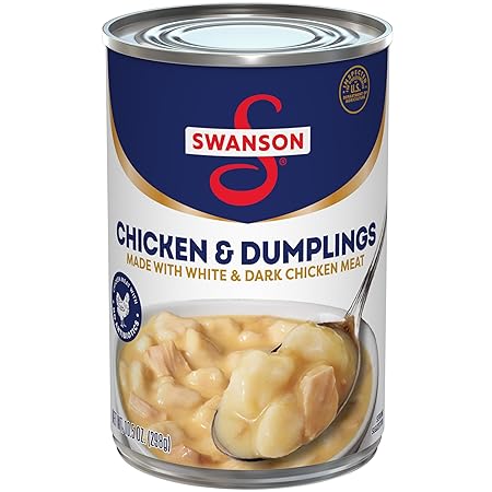 Swanson Chicken & Dumplings Made with White & Dark Chicken Meat, 10.5 Ounce Can