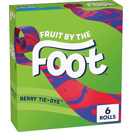 Fruit by the Foot Fruit Flavored Snacks, Berry Tie-Dye, 4.5 oz, 6 ct