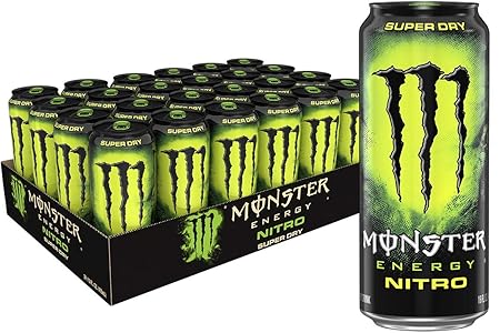 Monster Energy Nitro Super Dry Maximum Strength Drink 16, 384 Fl Oz, (Pack of 24)