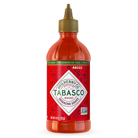 TABASCO Brand Sriracha Sauce, Medium Hot Sauce, Easy-to-Squeeze Bottle, Thai-Style with Louisiana Twist, Rich & Bold Flavor, Great on Stir-Fry, Teriyaki, & More, 11 Oz (Pack of 1)