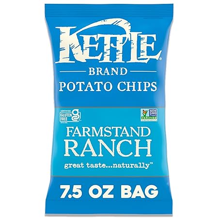 Kettle Brand Potato Chips, Farmstand Ranch Kettle Chips, 7.5 Oz