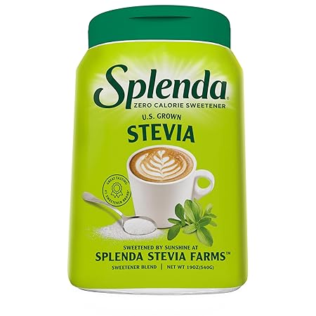 SPLENDA Stevia Zero Calorie Sweetener, Plant Based Sugar Substitute Granulated Powder, 19 oz Jar