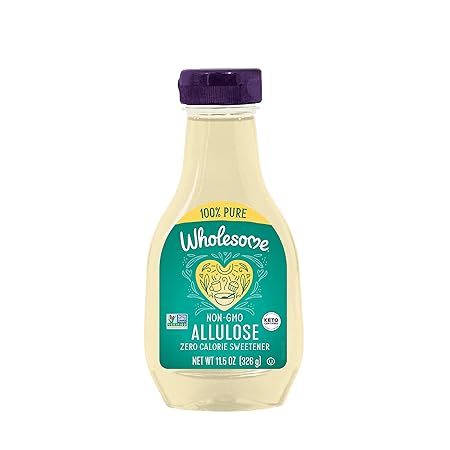 Wholesome Sweeteners 11.5-Ounce Allulose, Zero Calorie Sweetener, Keto Friendly, Non GMO, Non-Erythritol, Gluten Free & Vegan Liquid Sweetener, 1 Pack