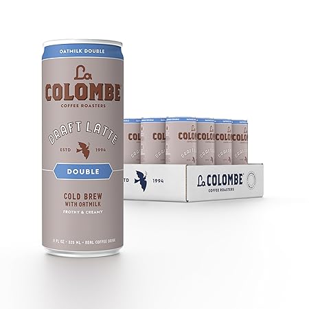 La Colombe Coffee, Oatmilk Double Latte, 11 fl oz Cans (Pack of 12), Coffeehouse Quality Cold Brew, Specialty Grade Coffee Beans, Ready-to-Drink On-the-Go