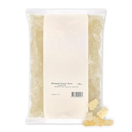 Albanese World's Best Pineapple Gummi Bears | 5lbs of Candy | Gluten Free, Fat Free, Soft and Chewy Gummy Bears | Perfect for Birthday Parties, Baking with Kids and the Classroom