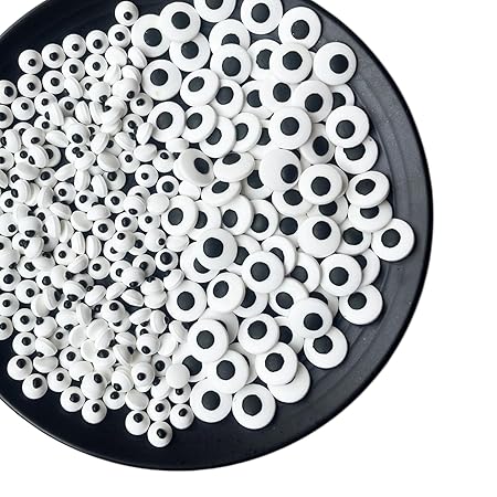 Weraru 2 Bottle Candy Eyeballs Eye Ball Sweets Cake Cupcake Toppers Cookie Dessert Sprinkles Decorations for Birthday Party Supplies 6.8 Ounce(Two Size Mixed)