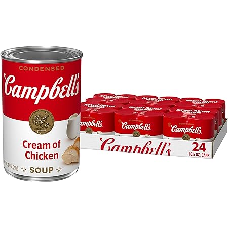 Campbell's Condensed Cream of Chicken Soup, 10.5 Ounce Can (Pack of 4) (Case of 6)