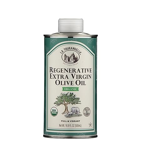 La Tourangelle Regenerative Organic Extra Virgin Olive Oil, Cold-Pressed High Antioxidant Olives, Sustainable, 16.9 Fl Oz