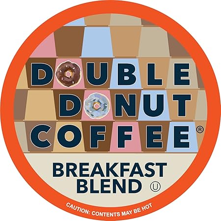 Double Donut Coffee Breakfast Blend Coffee Pods, Light Roast Coffee in Recyclable Single-Serve Pods for Keurig K Cups Brewer Machines, 48 Count Bulk Pack, original version
