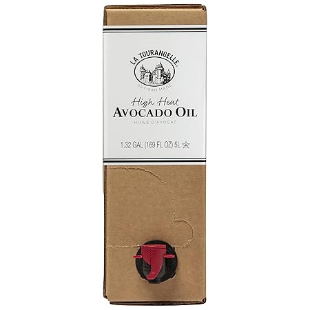 La Tourangelle, Avocado Oil, Refined High Smoke Point Great for High Heat Cooking, Frying, Cast Iron Seasoning, Handcrafted from Premium Avocados, 169 Fl Oz