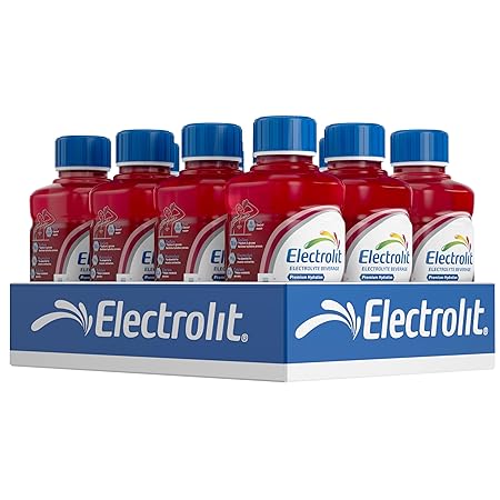 Electrolit, Electrolyte Beverage, Fruit Punch, 21 Fl Oz bottle (Pack of 12)