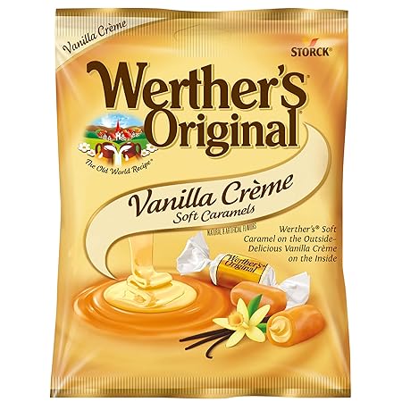 Werther's Original Soft Vanilla Crème Caramel Candy, 2.22 Ounce (Pack of 12)