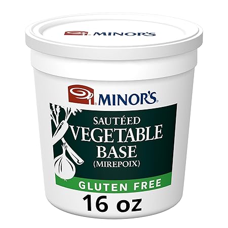 Minor's Sauteed Vegetable Base, Vegetarian, Great for Soup Broth and Sauces, No Added MSG, Gluten-Free, 16 oz Tub