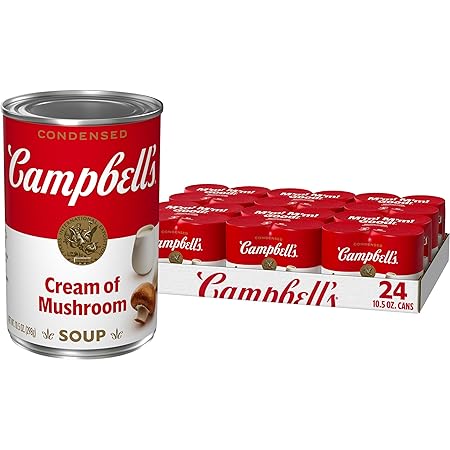Campbell's Condensed Cream of Mushroom Soup, 10.5 oz Can (6 Packs of 4)