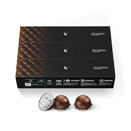 Nespresso Capsules Vertuo, Rich Chocolate, Mild Roast Coffee, 30-Count Coffee Pods, Brews 7.8 oz