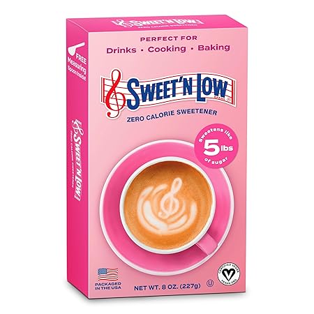 Sweet'N Low Zero Calorie Bulk Sweetener, 8 oz. Box, Granulated Sugar Substitute for Baking, Coffee, Tea and More, Kosher & Gluten Free, Low Glycemic Index