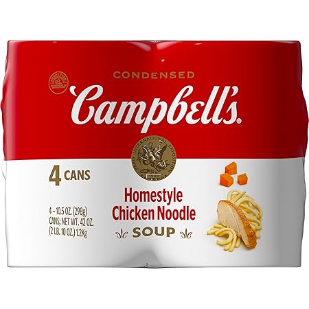 Campbell's Condensed Homestyle Chicken Noodle Soup, 10.5 Ounce Can (Pack of 4)
