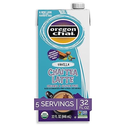 Oregon Chai Vanilla Chai Concentrate, 32 Fluid Ounces (Pack of 1)