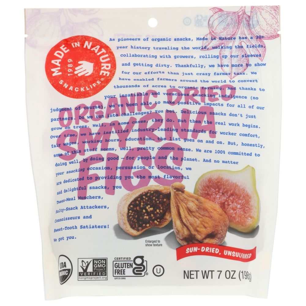 MADE IN NATURE: Organic Smyrna Figs Soft & Sultry Supersnacks, 7 oz