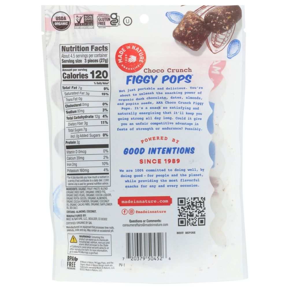 Organic Choco Crunch - MADE IN NATURE: Choco Crunch |Figgy Pops Snack