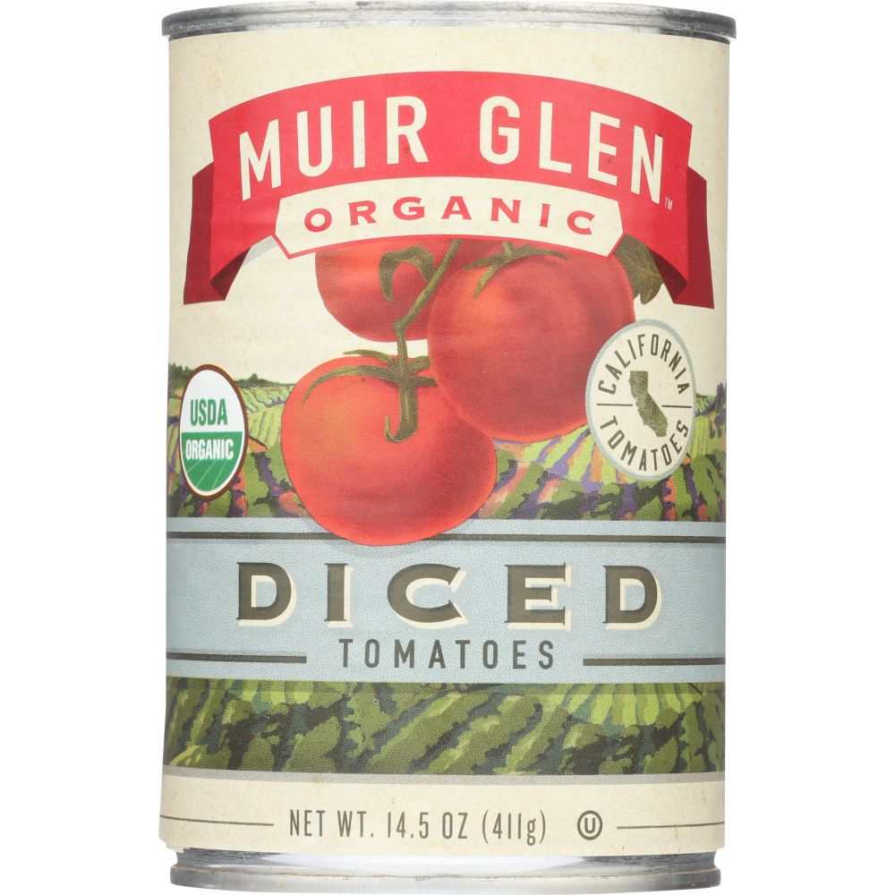 MUIR GLEN: Organic Diced Tomatoes, 14.5oz | Fresh Food & Natural Taste