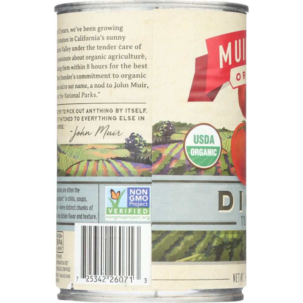 MUIR GLEN: Organic Diced Tomatoes, 14.5oz | Fresh Food & Natural Taste
