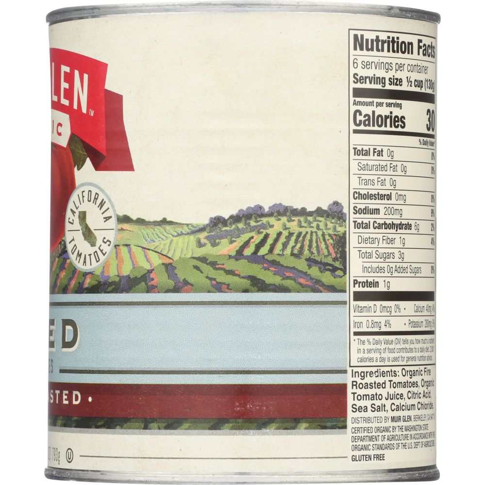 MUIR GLEN: Organic Diced Tomatoes Fire Roasted, 28 oz