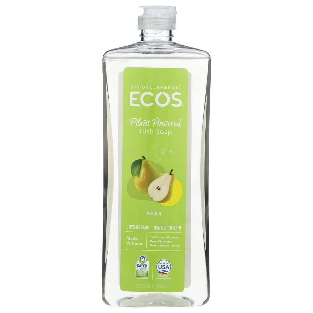Earth Friendly Ecos Dishmate Dish Liquid Pear -25oz |Natural| Powerful