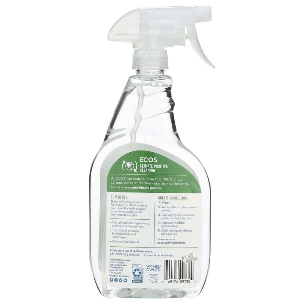 EARTH FRIENDLY: Fruit and Vegetable Wash, 22 Oz