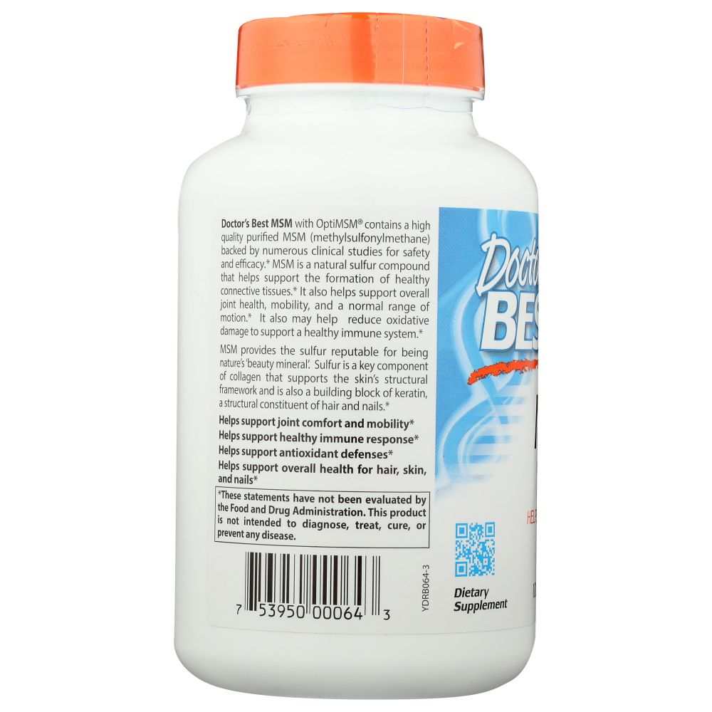 Doctor's Best MSM 1000Mg -Supports Joint Health & Skin Beauty |Buy Now