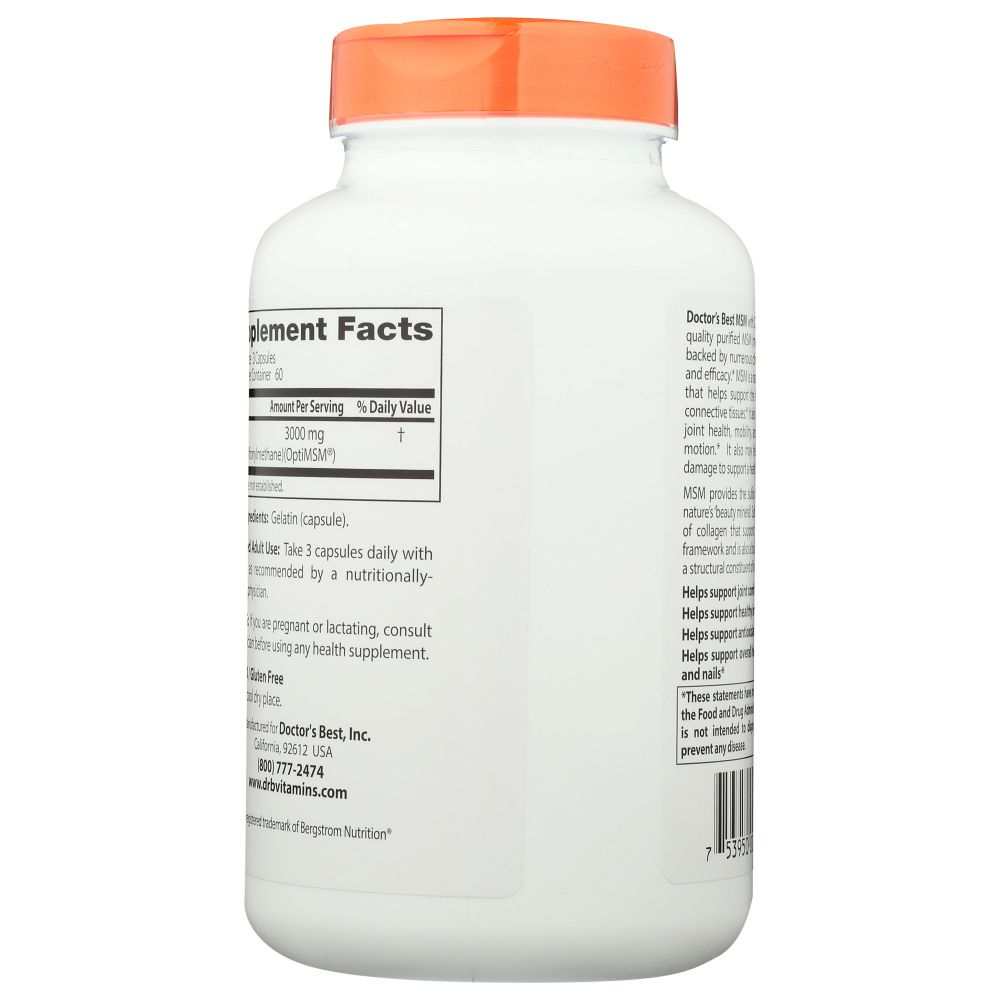 Doctor's Best MSM 1000Mg -Supports Joint Health & Skin Beauty |Buy Now