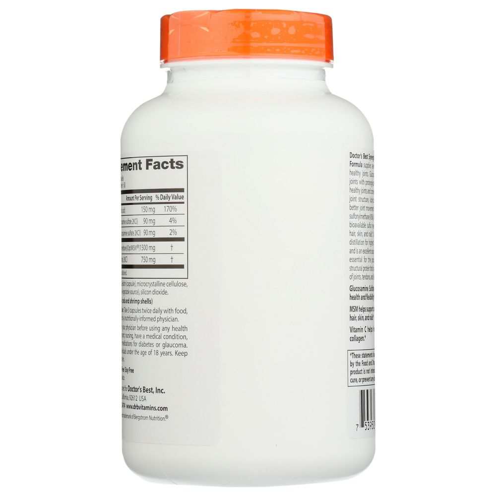 DOCTORS BEST: Synergistic Glucosamine Msm, 180 cp