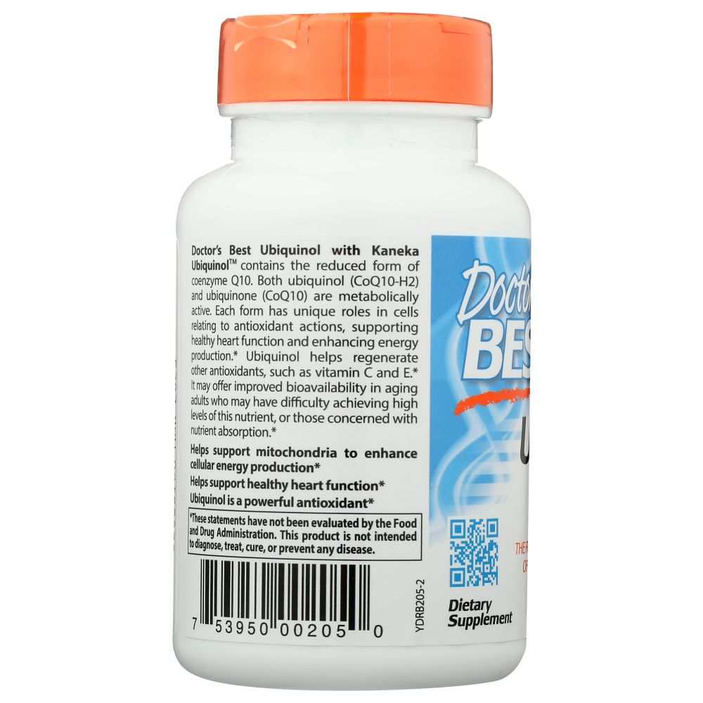 DOCTORS BEST Ubiquinol 100Mg -Optimal Support & Energy Production|60sg