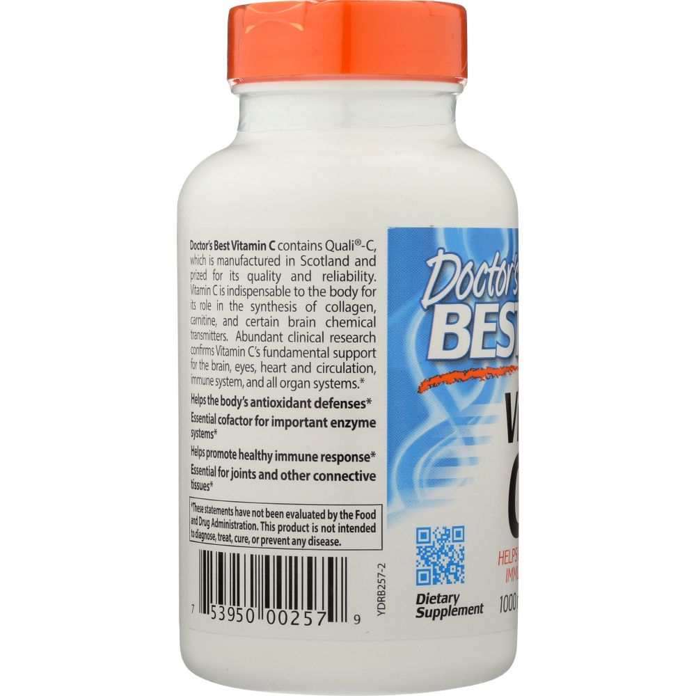Vitamin C  - Doctor's Best 1000mg with Qc - 120VC - Quality Supplement