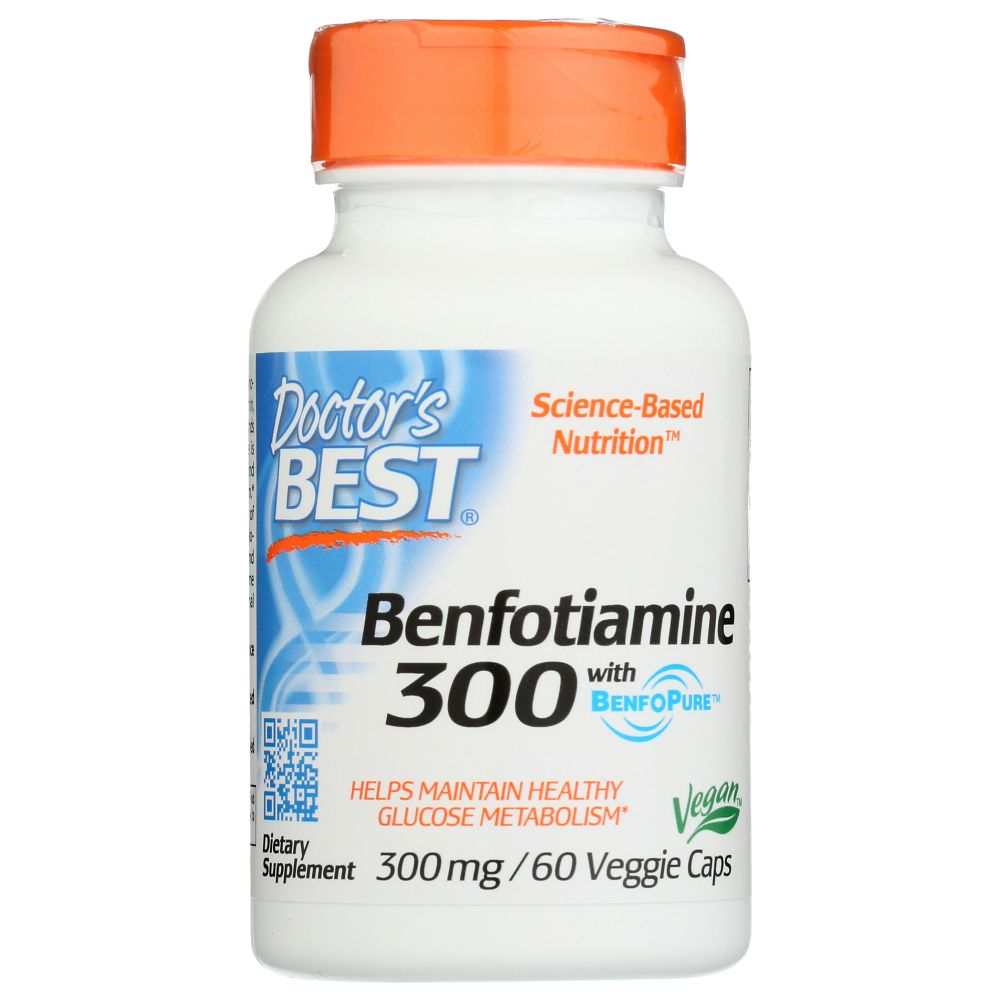 Doctor’s Best Benfotiamine 300mg 60 Veggie Capsules | Vitamin B1 Support
